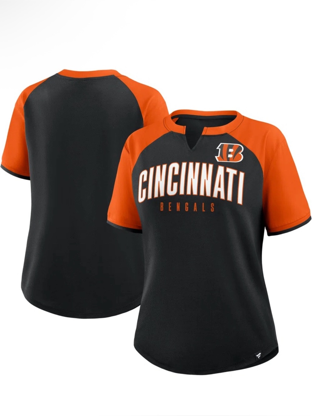 Fanatics Cincinnati Bengals Women's Black & Orange Tee Size Large NWT